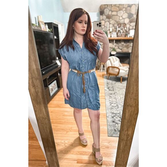 Francesca’s Harper Denim Dress - Picture 1 of 15